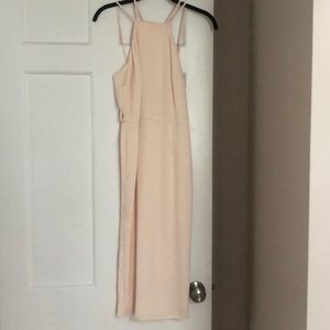 ASOS cream midi length dress